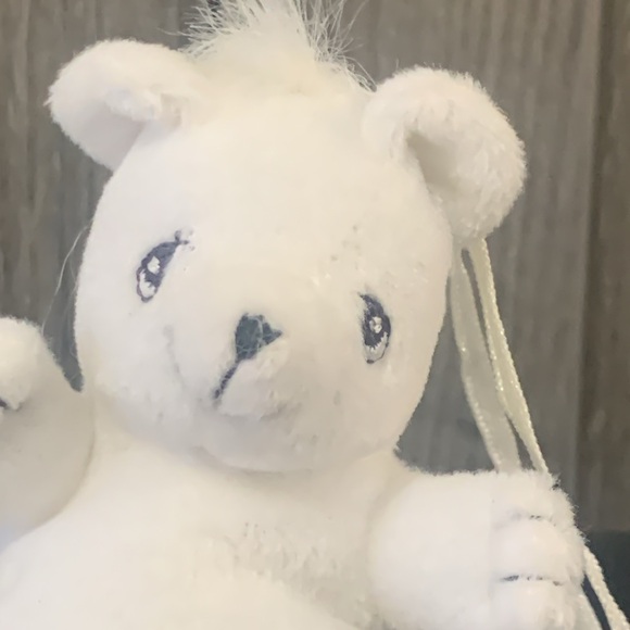 Precious Moments Tiny Tender Tails Baby Polar Teddy Bear Plush Beanie Ornament - Picture 2 of 8